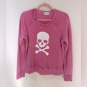 Soulcycle X Sundry Skull Crewneck Sweatshirt Pink Women’s Small